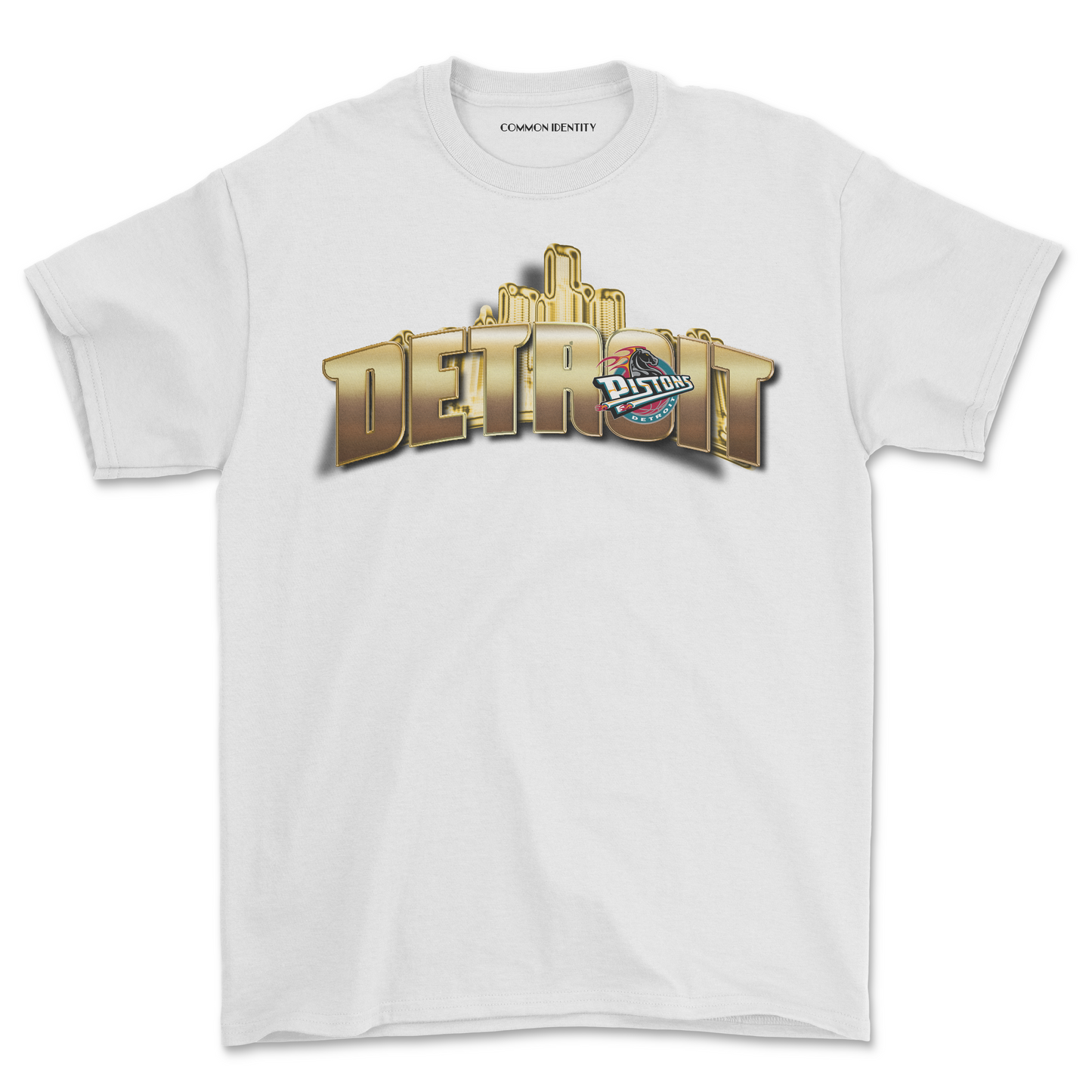 Detroit Pistons Gold - T-Shirt - Common Identity